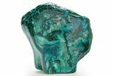 Vibrant Polished Malachite with Chrysocolla - DR Congo #320443-1